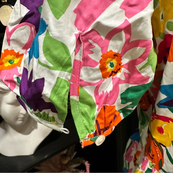 J.Crew Bold Floral Cotton Mini Dress (Size 8) - Picture 7 of 13